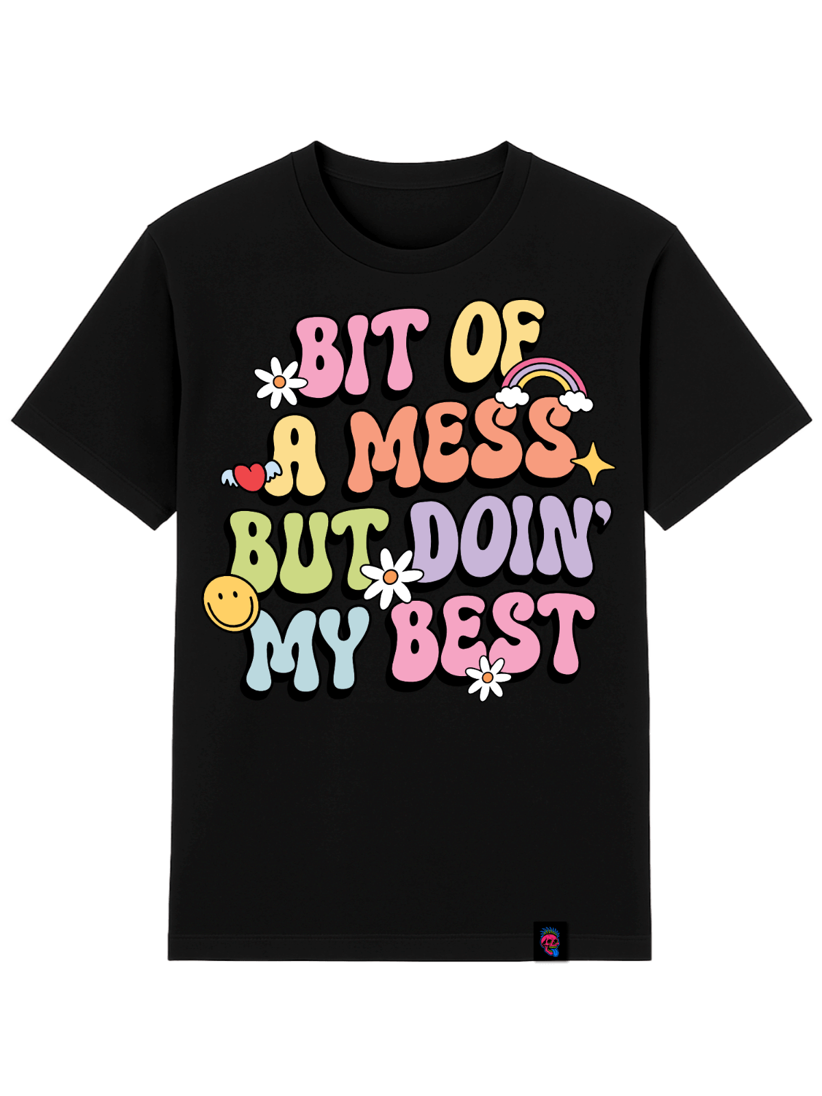 Bit Of A Mess Graphic Tee Colour - Softfeel Heavyweight Organic Cotton - SourThreadz Premium Drop