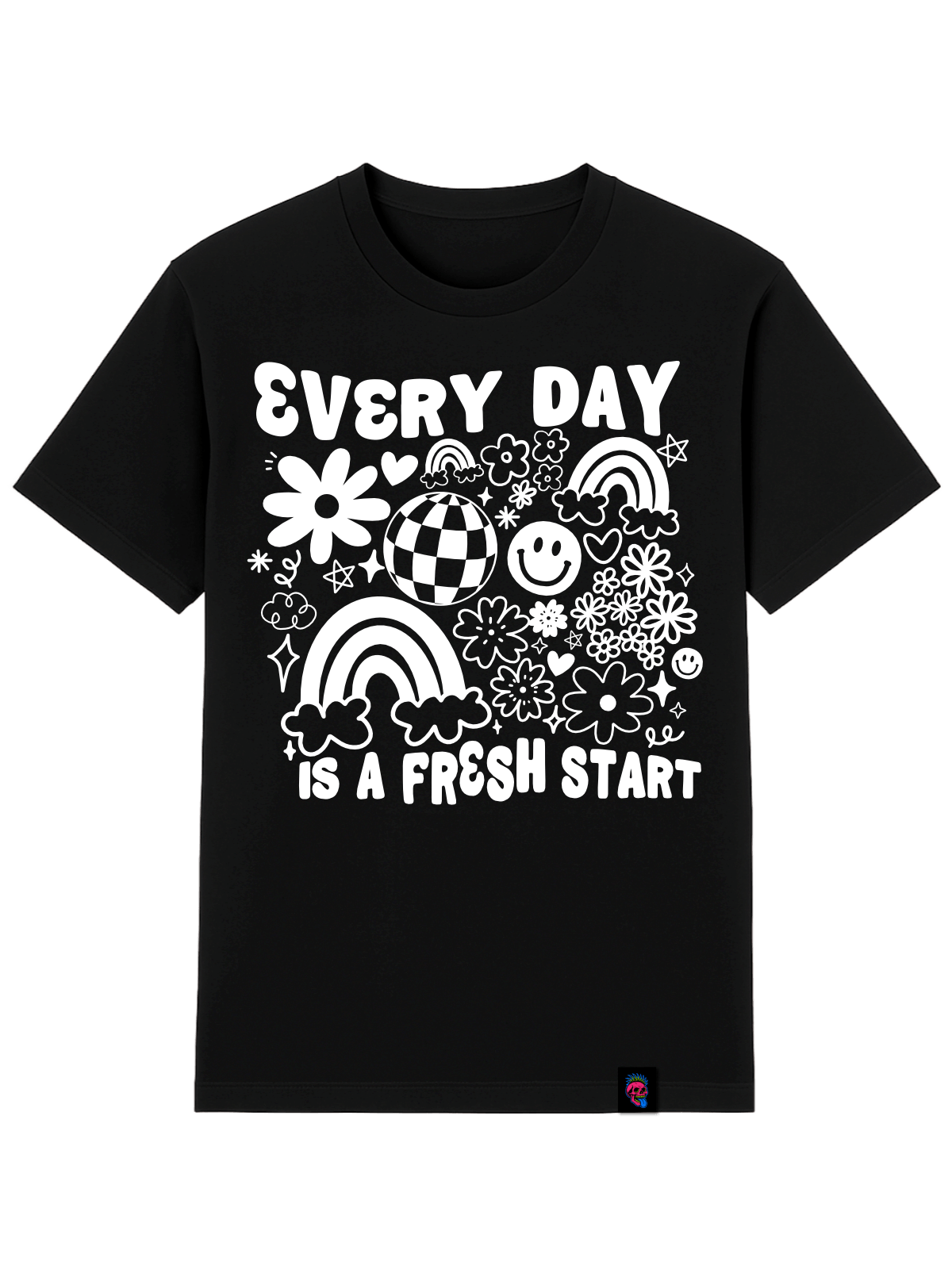 Fresh Start Everyday Graphic Tee White - Softfeel Heavyweight Organic Cotton - SourThreadz Premium Drop