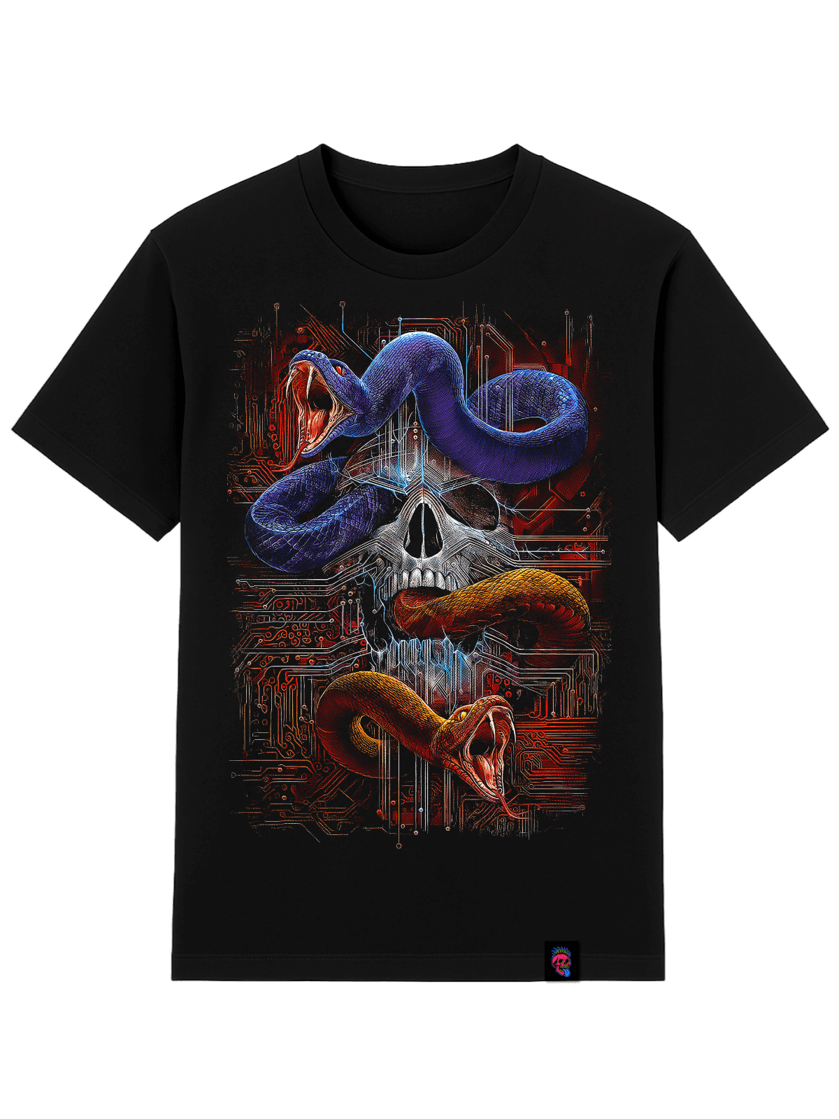 Gaming Skull Snake Graphic Tee - Softfeel Heavyweight Organic Cotton - SourThreadz Premium Drop