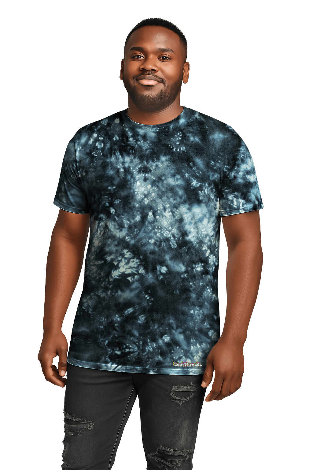 Tie-Dye Men’s T-Shirt - Black Void - Dark Aesthetic - SourThreadz