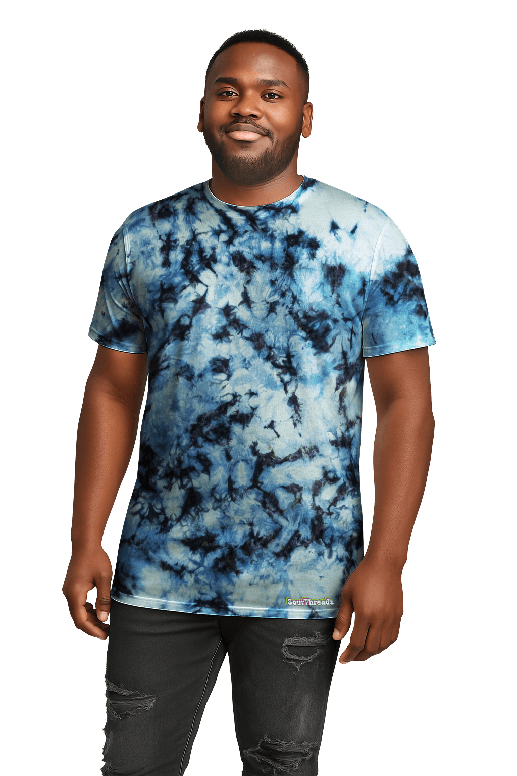 Tie-Dye Men’s T-Shirt - Blue Camo - Urban Style - SourThreadz