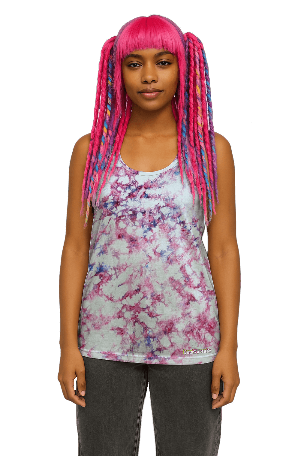 Organic Tie-Dye Women's Tank Top - Pink Camo - Summer Drop - SourThreadz