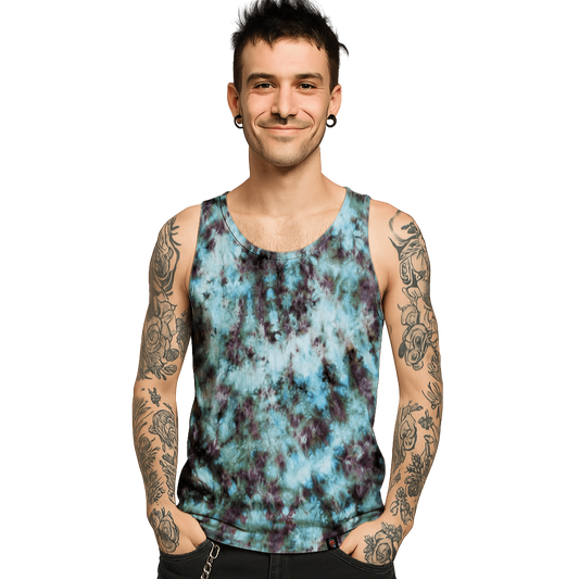 Organic Tie-Dye Tank Top - Alchemist - Artistic Dye Blend - SourThreadz