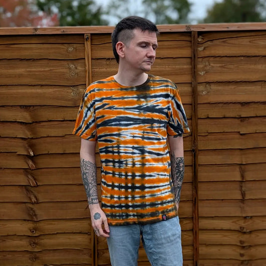 Pumpkin Tiger Tie-Dye | Any Garment, Any Size | Handmade by SourThreadz