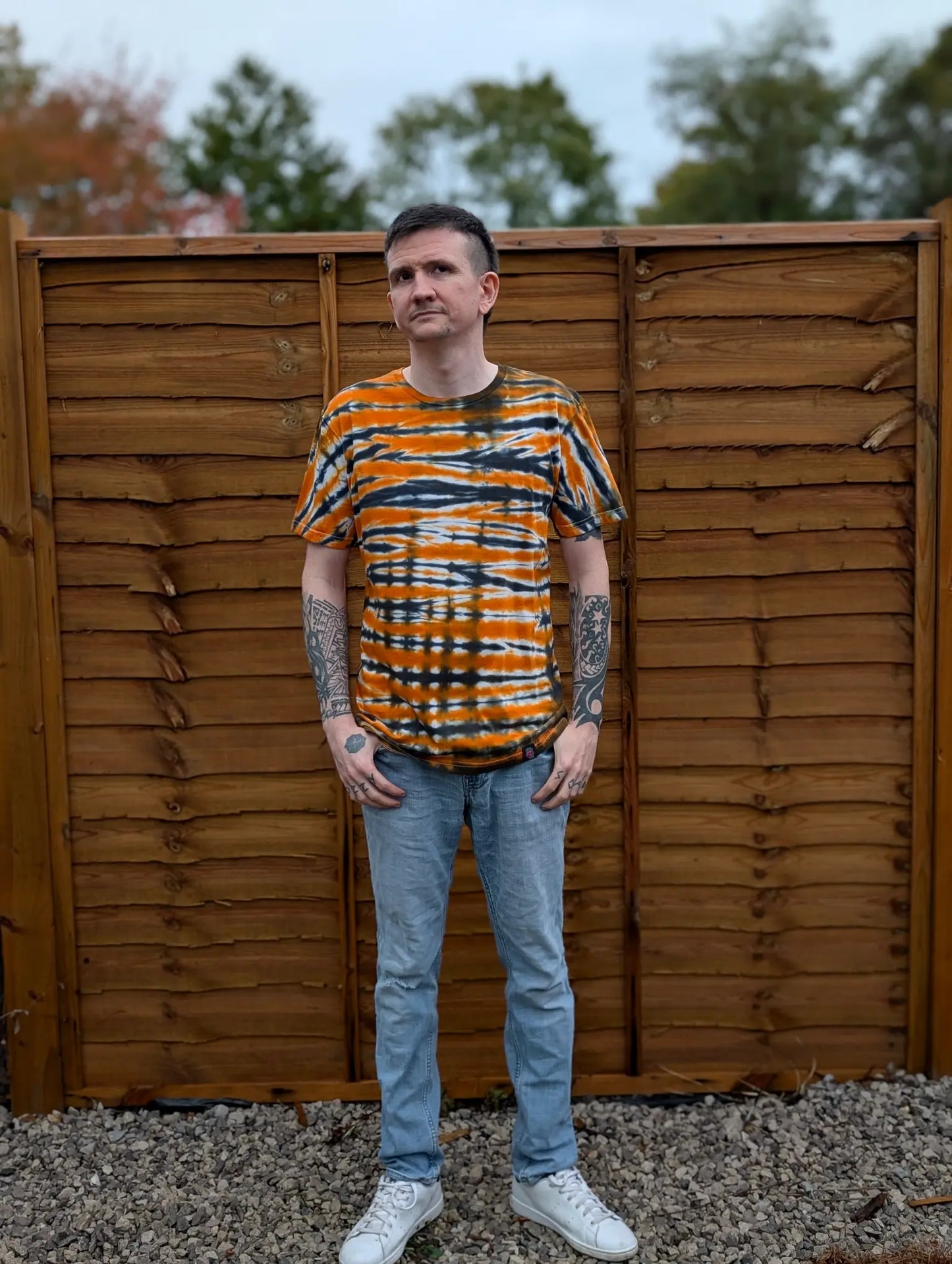 Pumpkin Tiger Tie-Dye | Any Garment, Any Size | Handmade by SourThreadz
