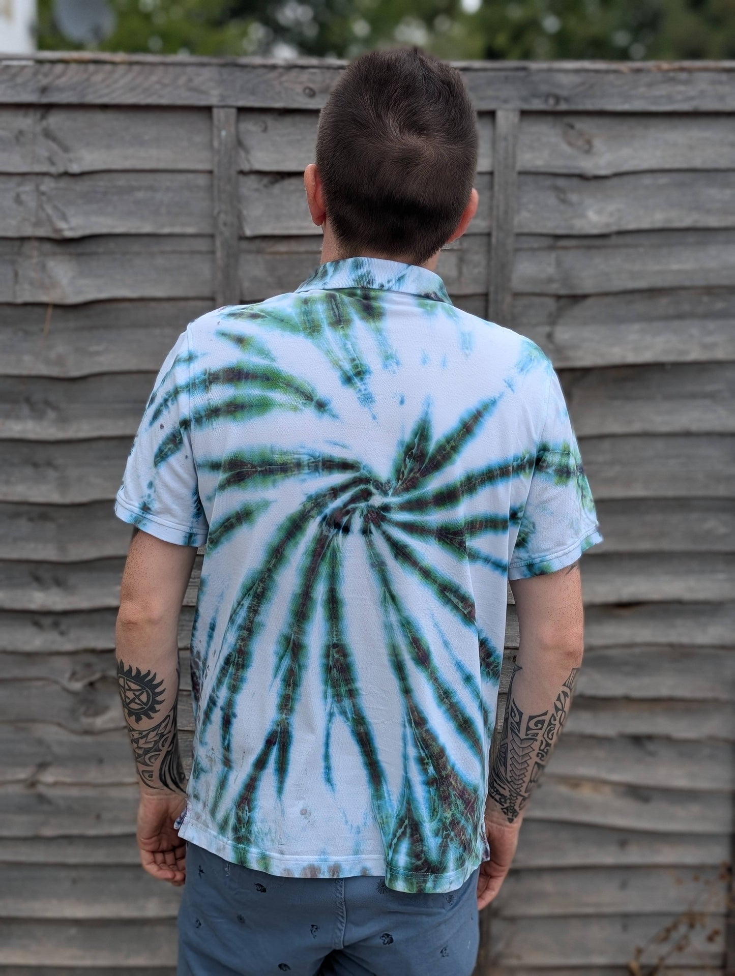 Tie-Dye Organic Polo - Alchemist Spiral - Alternative Business Wear - SourThreadz