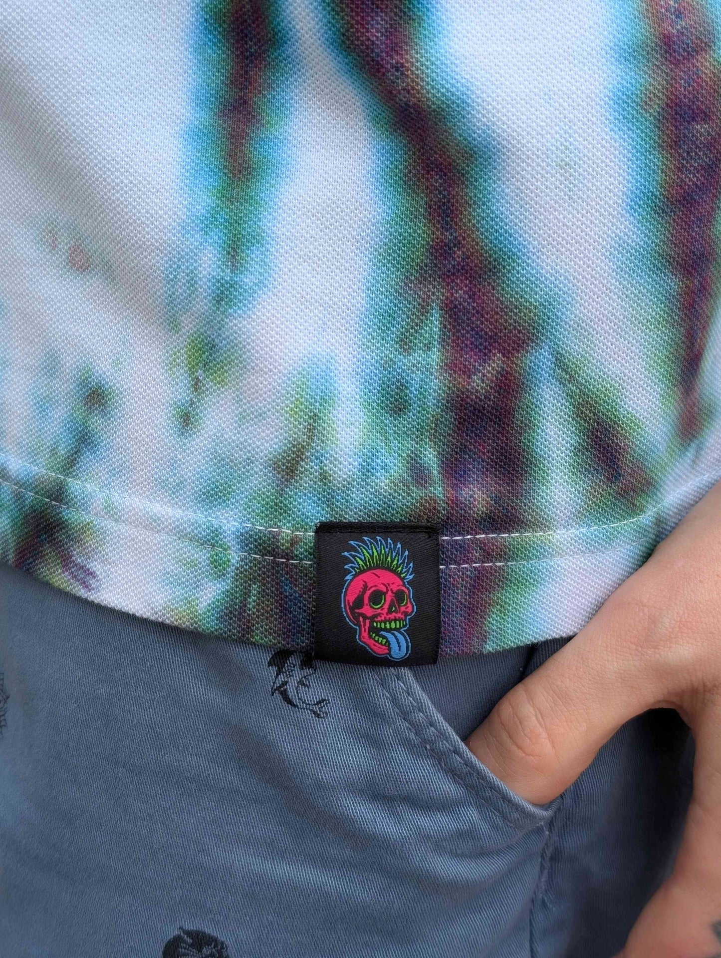 Tie-Dye Organic Polo - Alchemist Spiral - Alternative Business Wear - SourThreadz