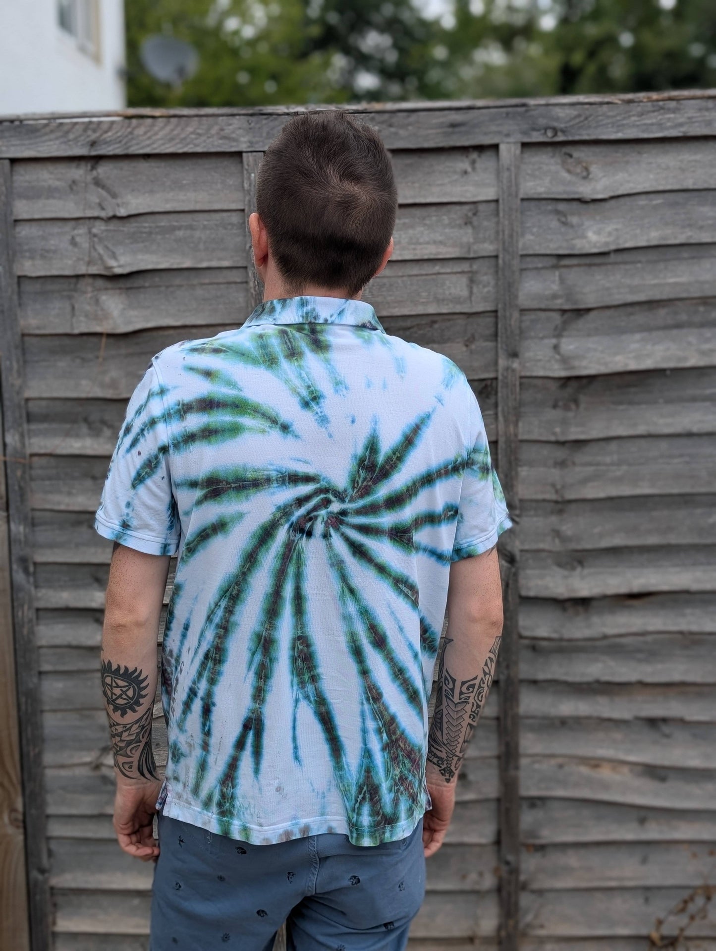 Tie-Dye Organic Polo - Alchemist Spiral - Alternative Business Wear - SourThreadz
