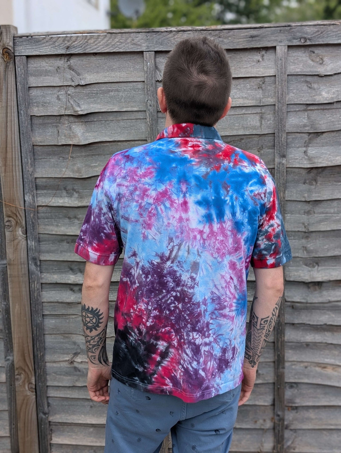 Tie-Dye Organic Polo - Ice & Fire - Alternative Business Wear - SourThreadz