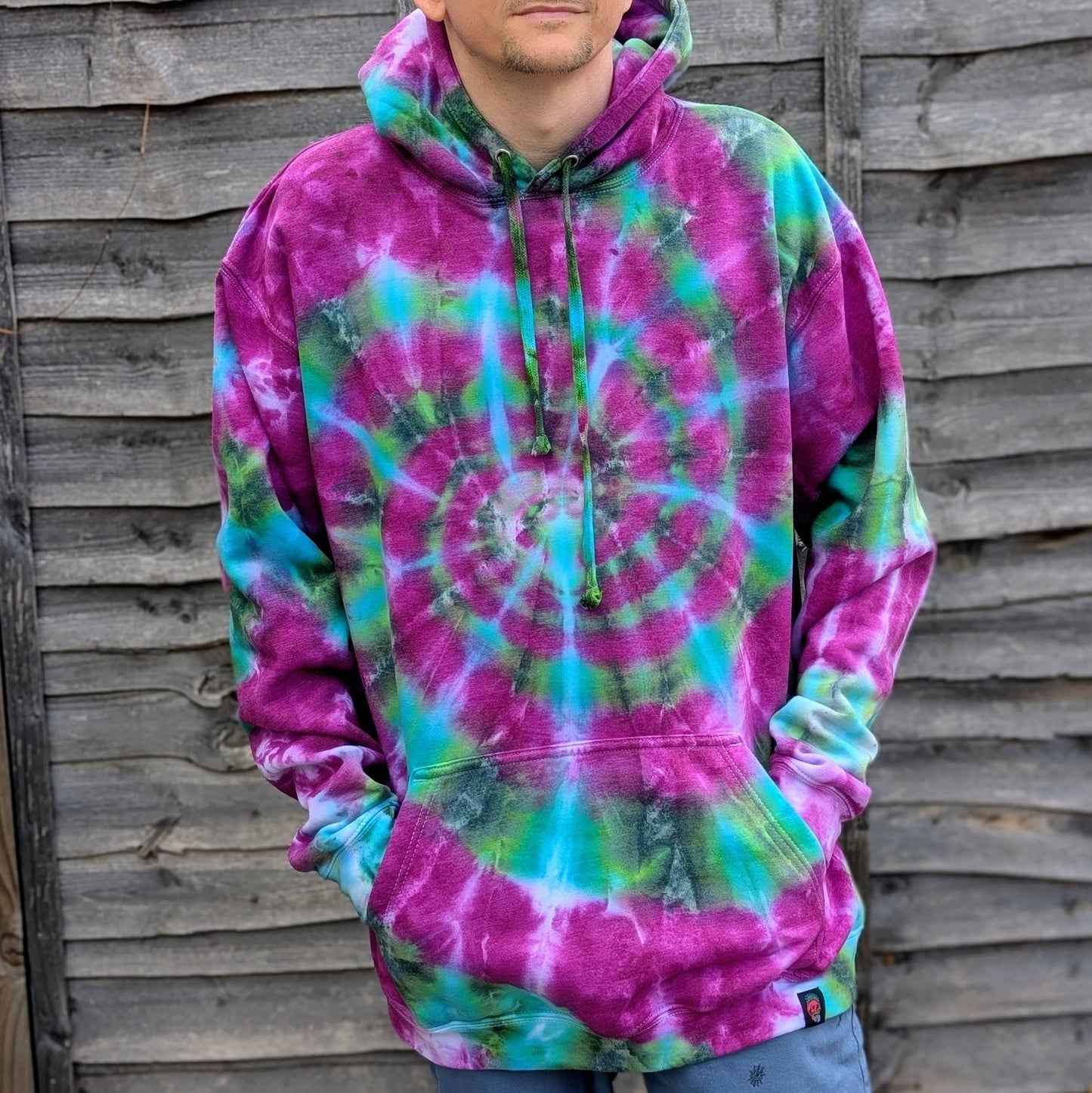 Galactic Dragon Organic Tie-Dye Hoodie/Sweatshirt | Handmade by SourThreadz