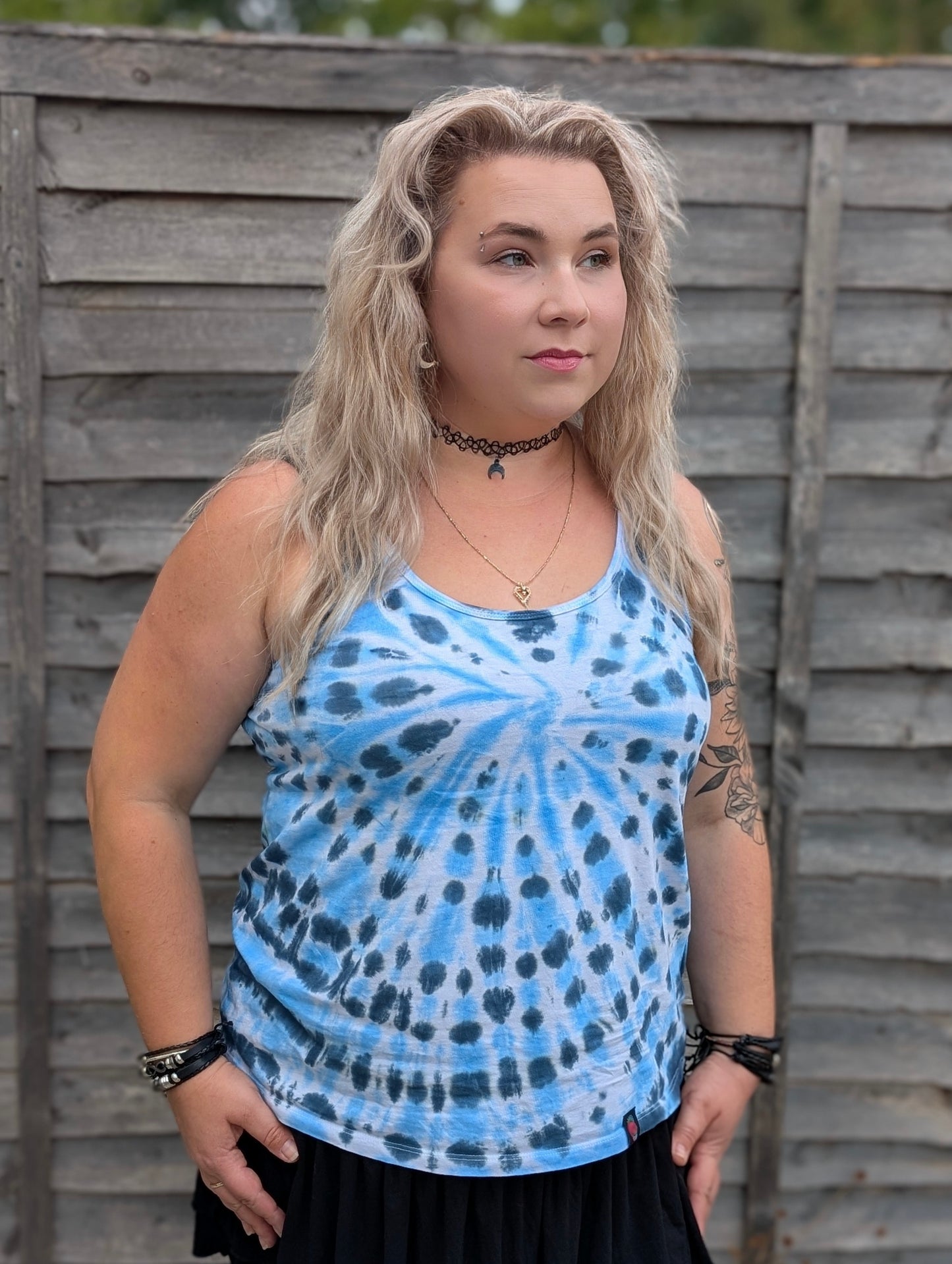 UK Handmade Teal Blue Spiral Tie-Dye – T-Shirts, Tanks, Polos & More / Men's,Women's & Kids - SourThreadz