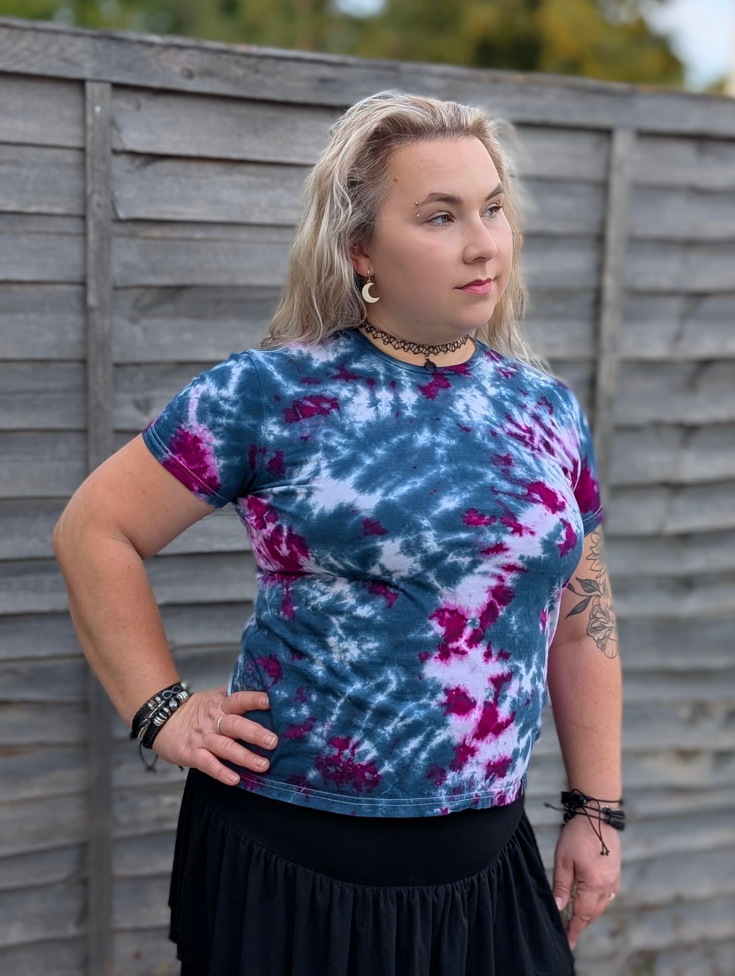 UK Handmade Teal Magenta Tie-Dye – T-Shirts, Tanks, Polos & More / Men's,Women's & Kids - SourThreadz