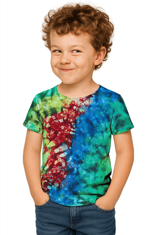 Toxic Rainbow Tie-Dye T-Shirt | Kids - Teens | UK Handmade by SourThreadz