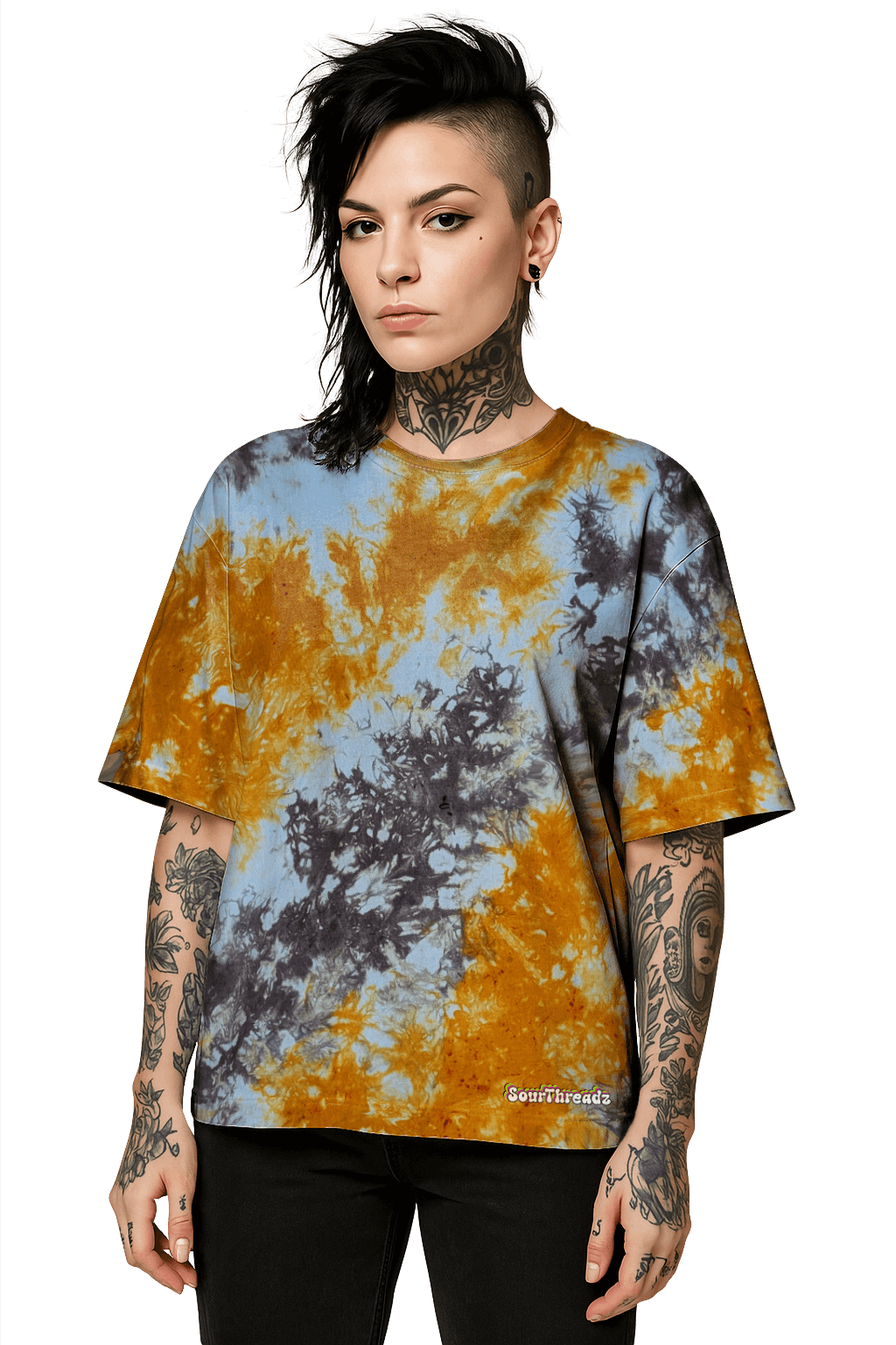 UK Handmade Brown Orange White Tie-Dye – Men's, Women's, T-Shirts, Tanks, Polos & More - SourThreadz