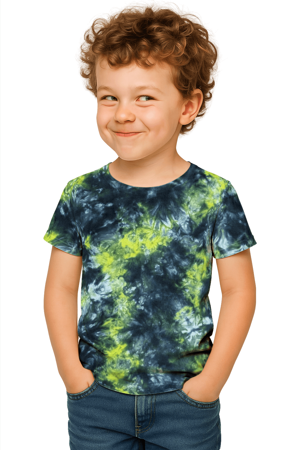 Tie-Dye Kids & Teens T-Shirt - Black Yellow Camo - Pure Grunge - SourThreadz