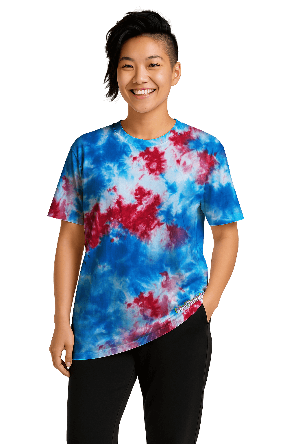 Tie-Dye Women’s Relaxed T-Shirt - Patriot - Statement Piece - SourThreadz