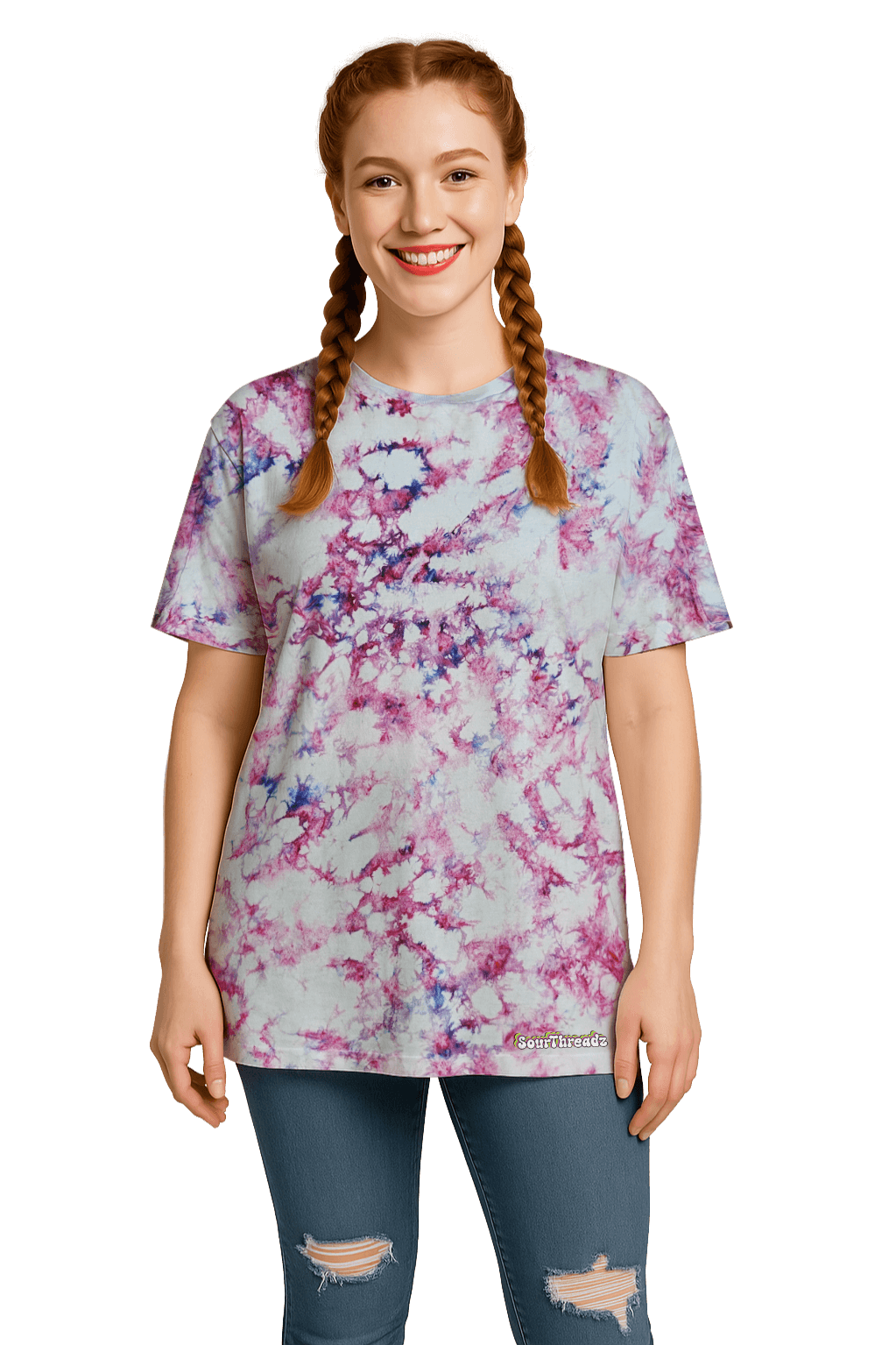 Tie-Dye Women’s Relaxed T-Shirt - Pink Camo - Summer Drop - SourThreadz