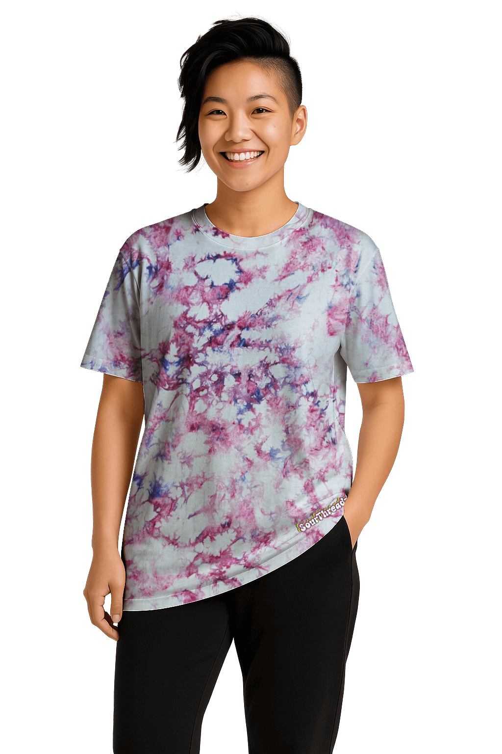 Tie-Dye Women’s Relaxed T-Shirt - Pink Camo - Summer Drop - SourThreadz