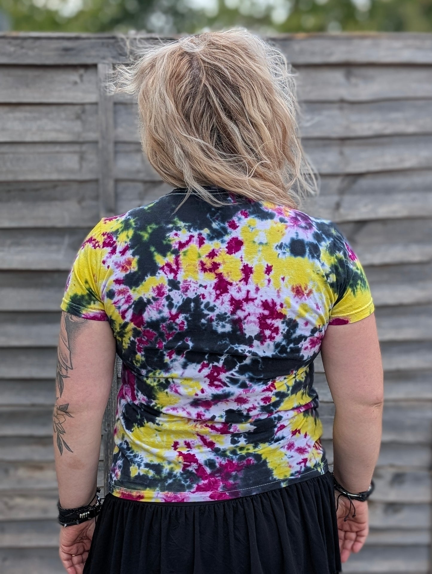 UK Handmade Yellow Black Magenta Tie-Dye – T-Shirts, Tanks, Polos & More / Men's,Women's & Kids - SourThreadz