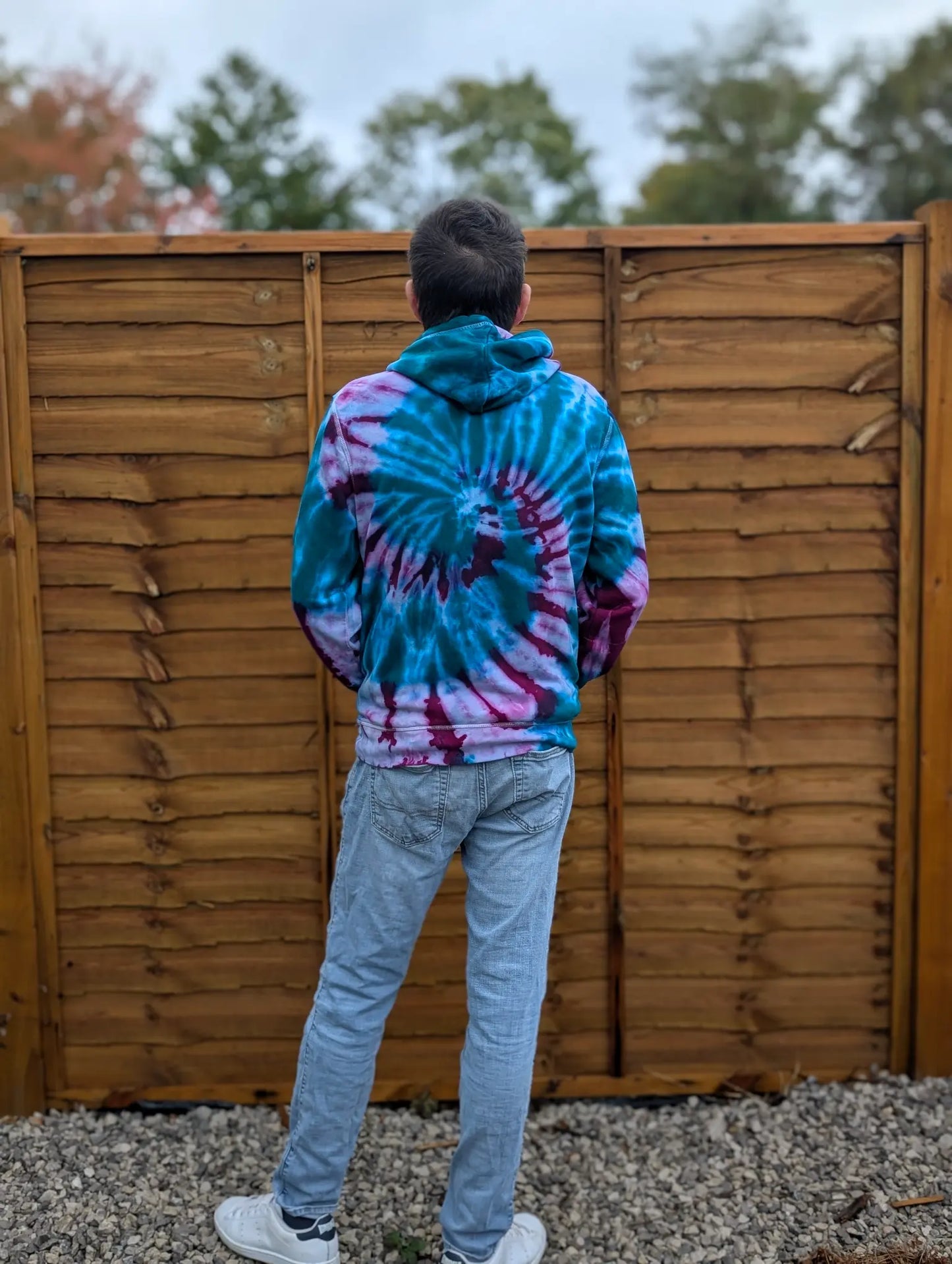 Aqua Galactica Organic Tie-Dye Hoodie/Sweatshirt | Handmade by SourThreadz