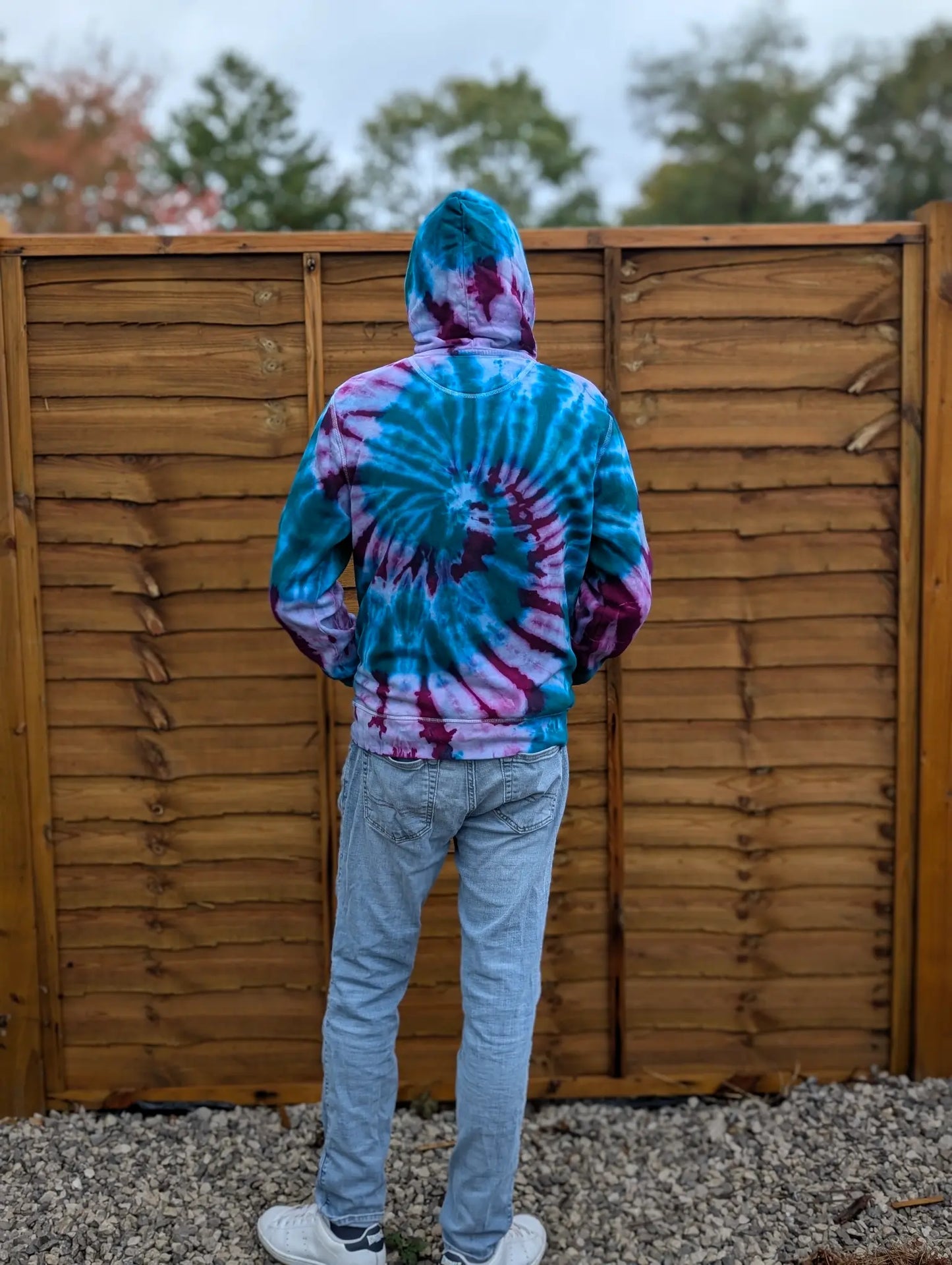 Aqua Galactica Organic Tie-Dye Hoodie/Sweatshirt | Handmade by SourThreadz