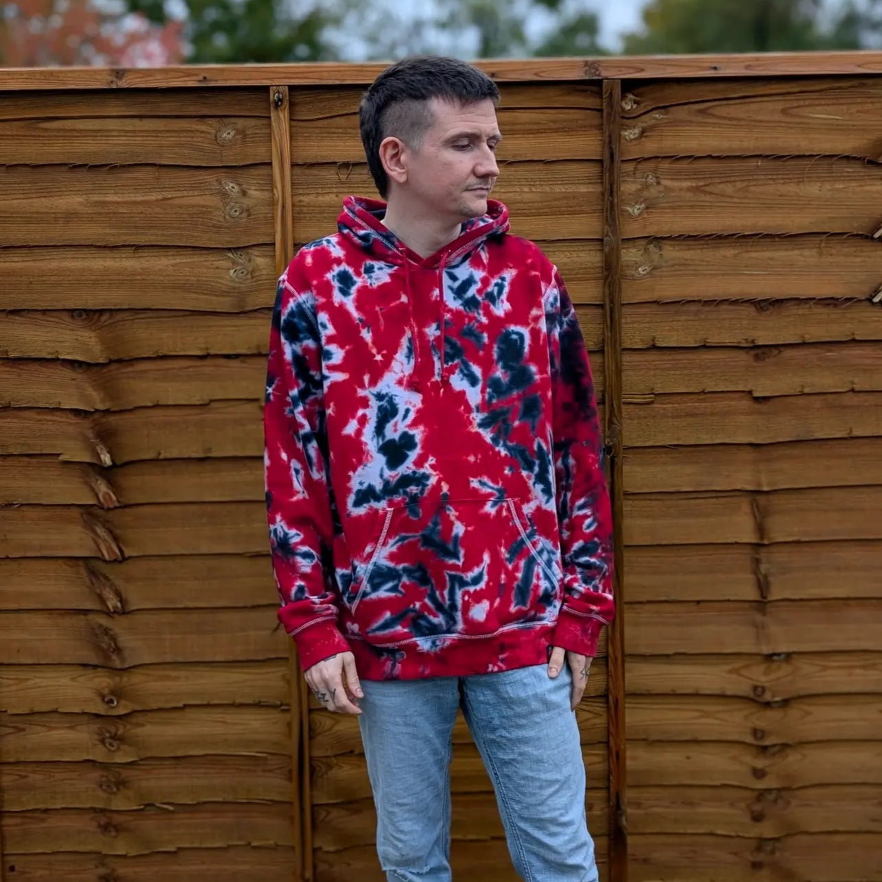 Firecracker Organic Tie-Dye Hoodie/Sweatshirt | Handmade by SourThreadz