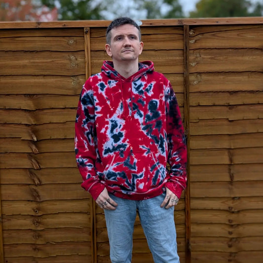 Firecracker Organic Tie-Dye Hoodie/Sweatshirt | Handmade by SourThreadz
