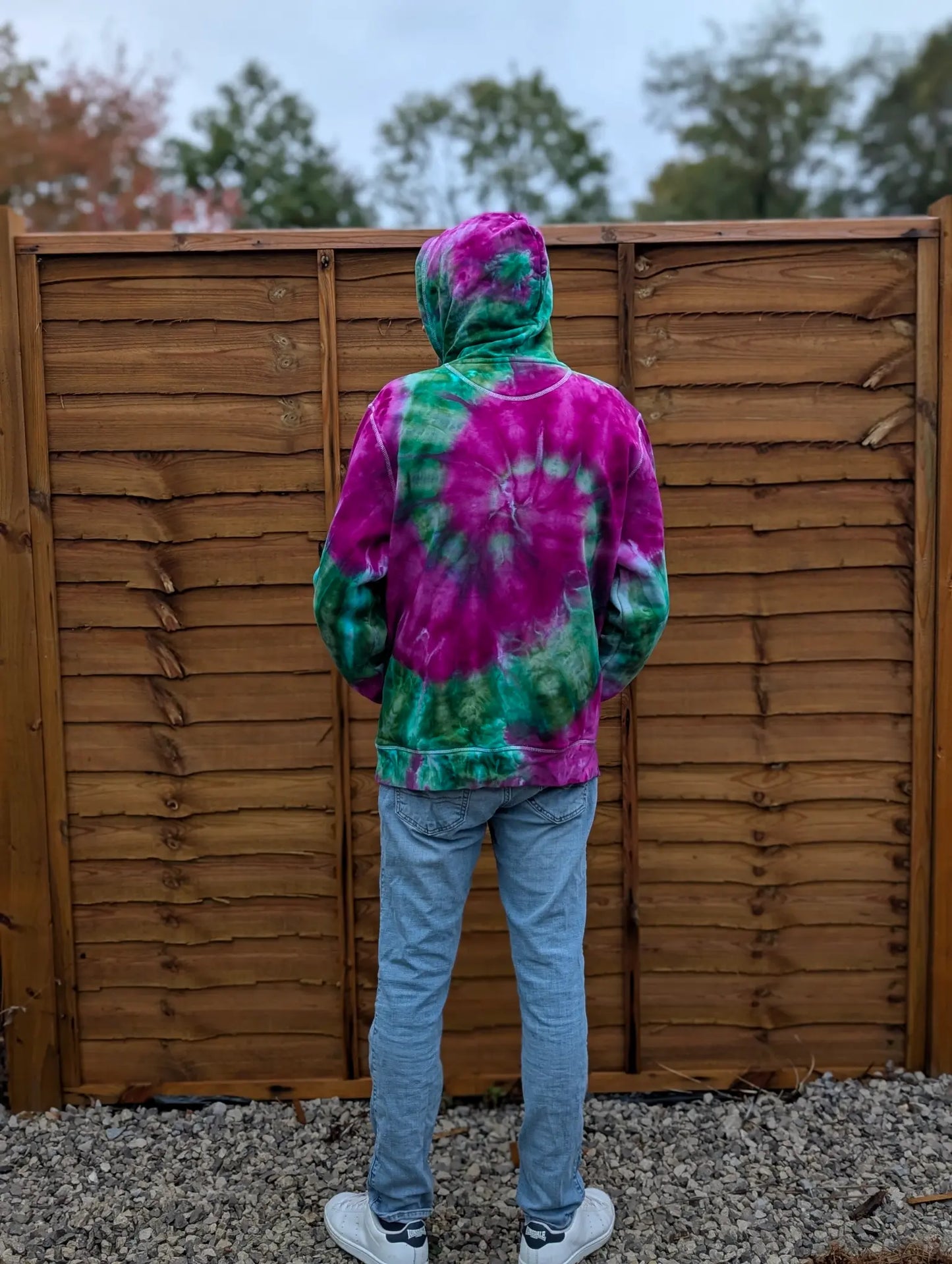 Galactic Dragon Organic Tie-Dye Hoodie/Sweatshirt | Handmade by SourThreadz