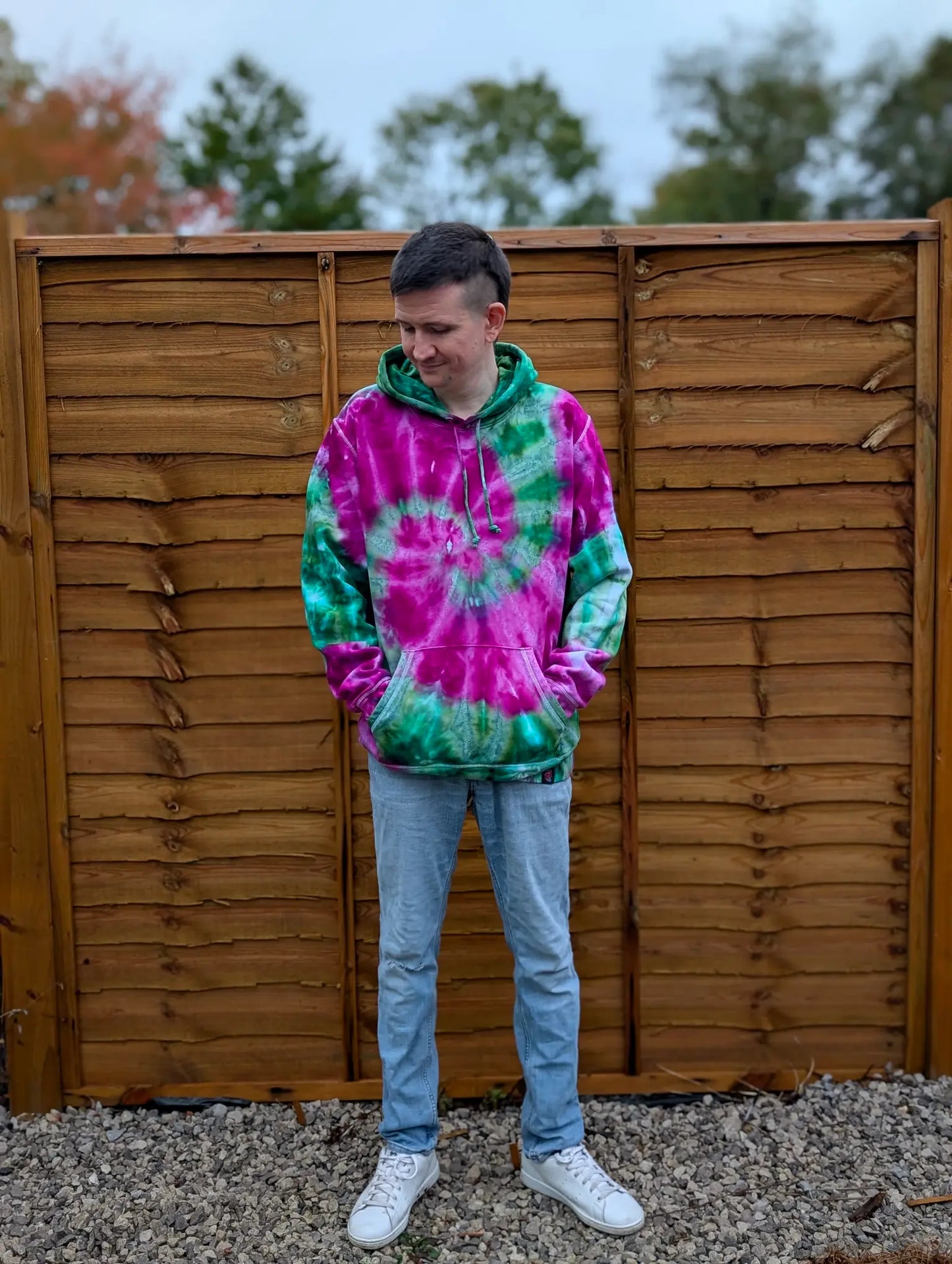 Galactic Dragon Organic Tie-Dye Hoodie/Sweatshirt | Handmade by SourThreadz