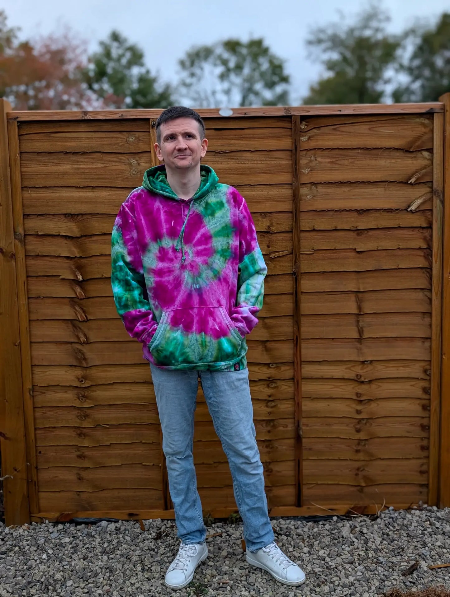 Galactic Dragon Organic Tie-Dye Hoodie/Sweatshirt | Handmade by SourThreadz