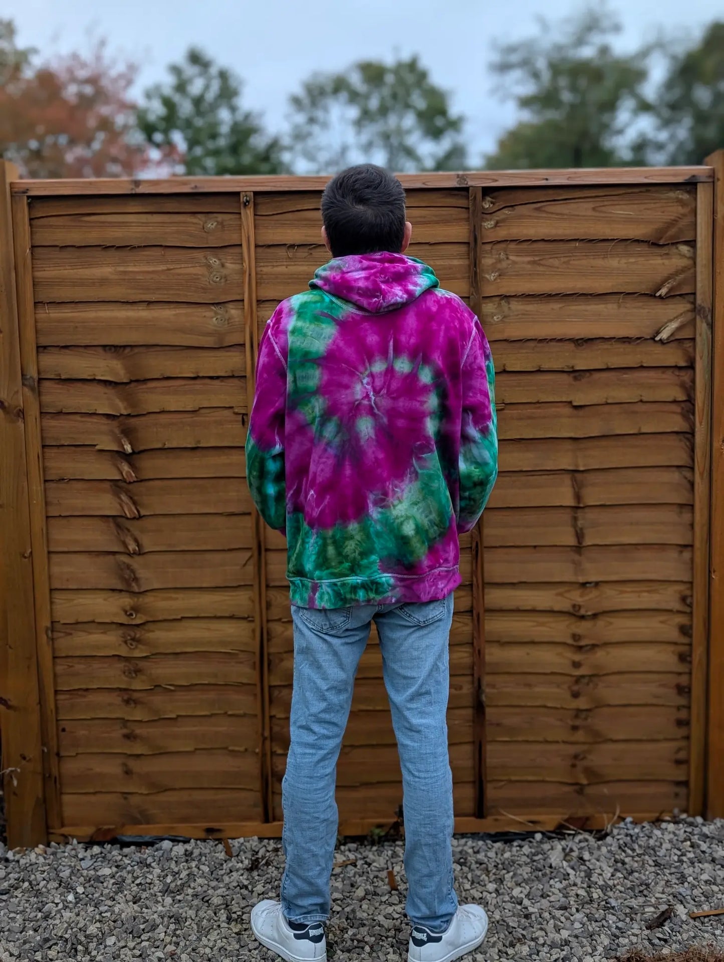 Galactic Dragon Organic Tie-Dye Hoodie/Sweatshirt | Handmade by SourThreadz