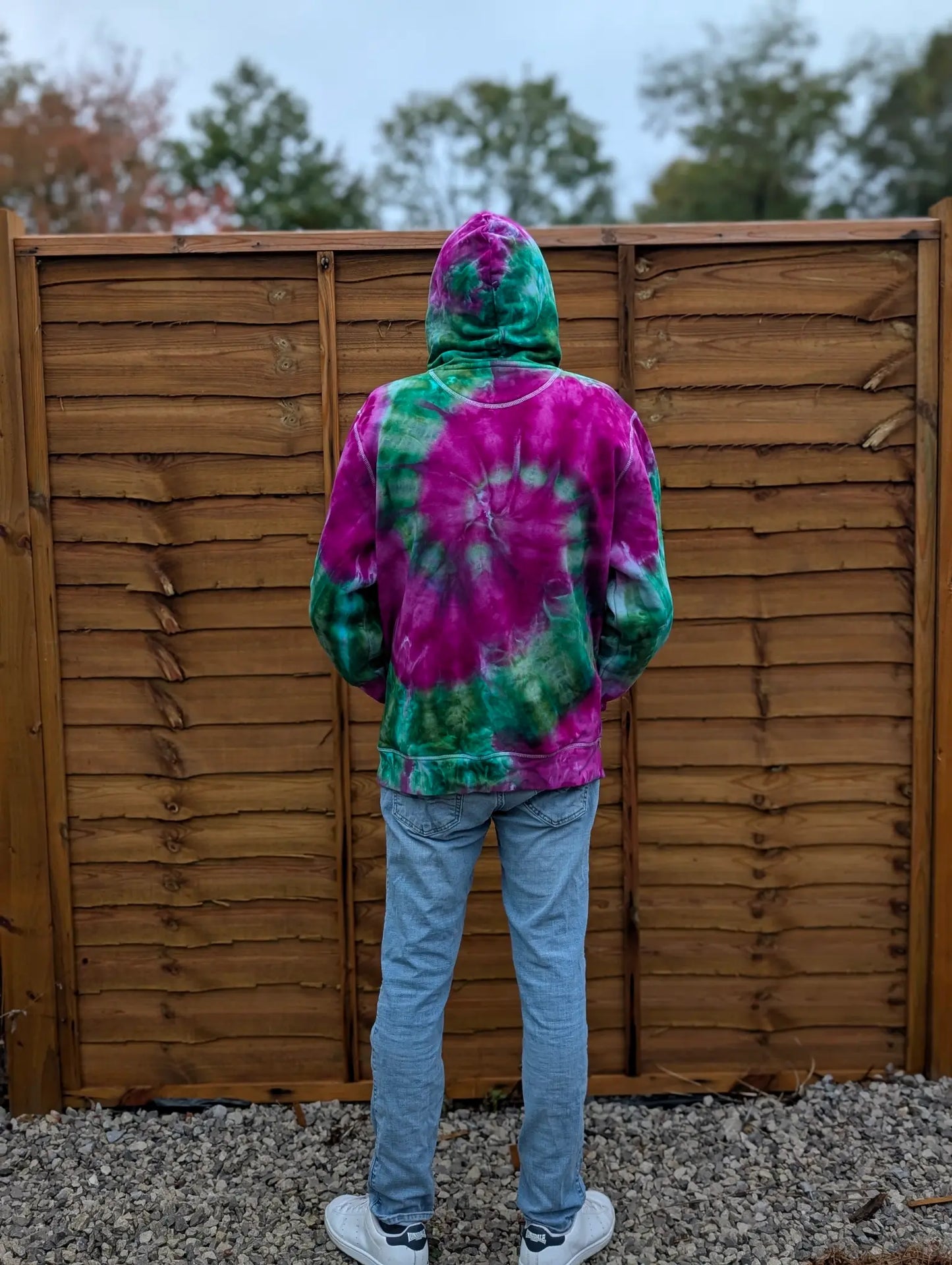 Galactic Dragon Organic Tie-Dye Hoodie/Sweatshirt | Handmade by SourThreadz