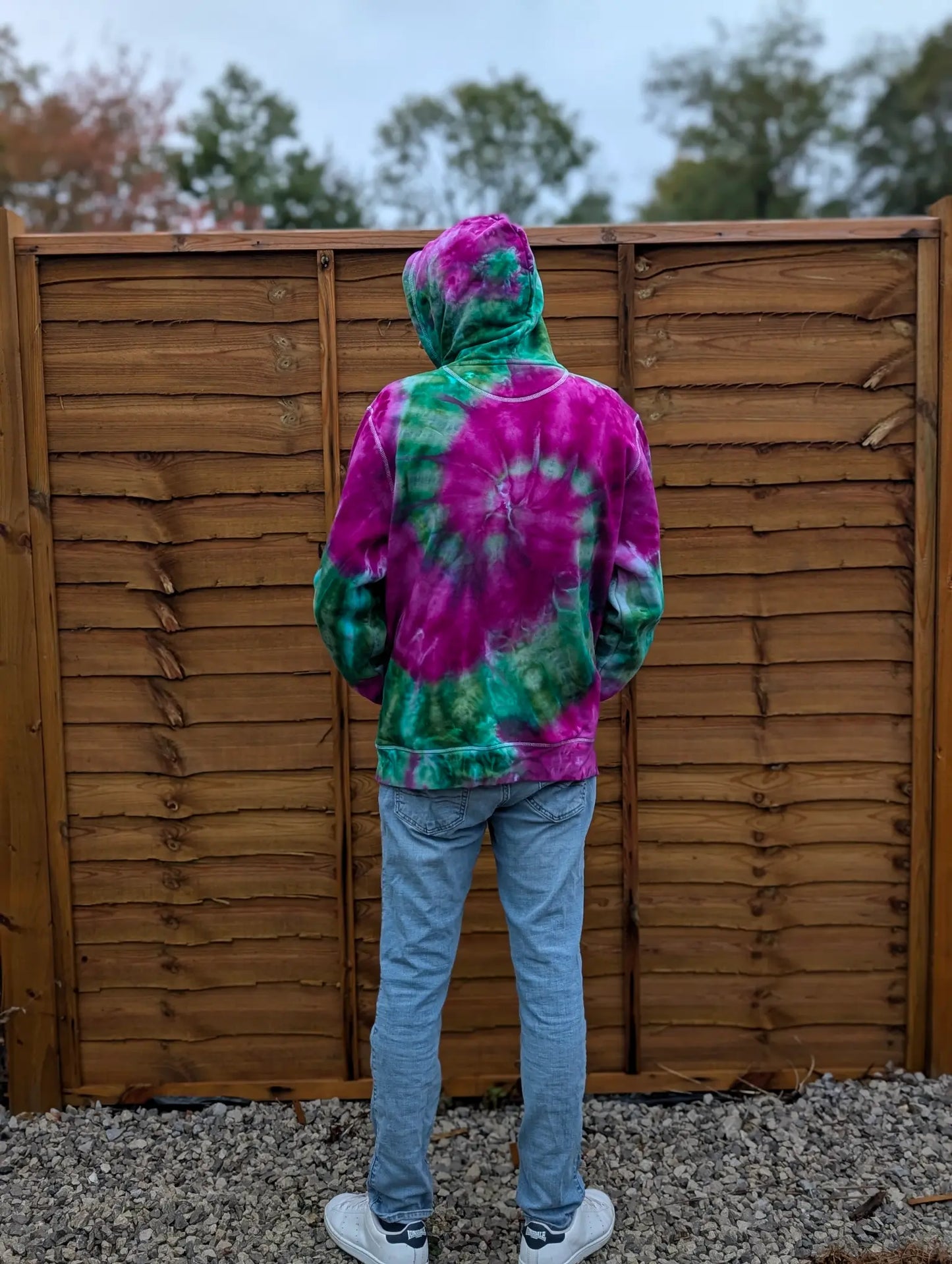 Galactic Dragon Organic Tie-Dye Hoodie/Sweatshirt | Handmade by SourThreadz