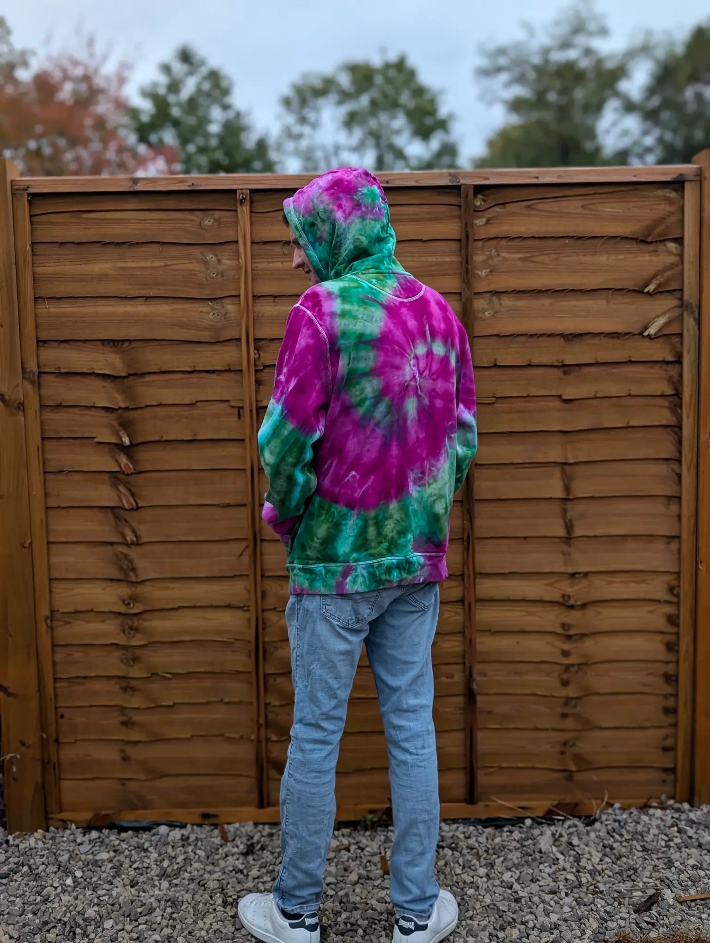 Galactic Dragon Organic Tie-Dye Hoodie/Sweatshirt | Handmade by SourThreadz