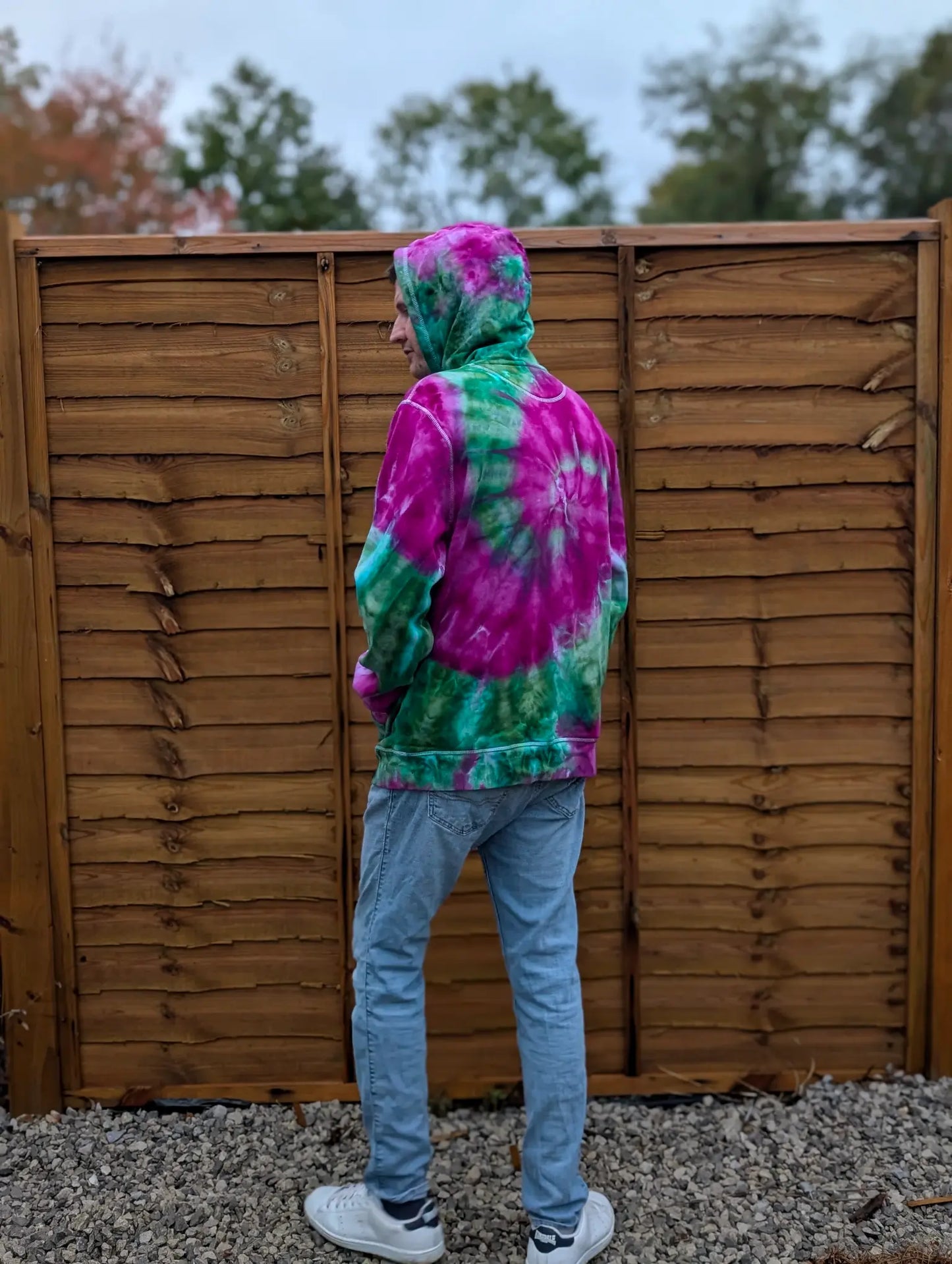 Galactic Dragon Organic Tie-Dye Hoodie/Sweatshirt | Handmade by SourThreadz