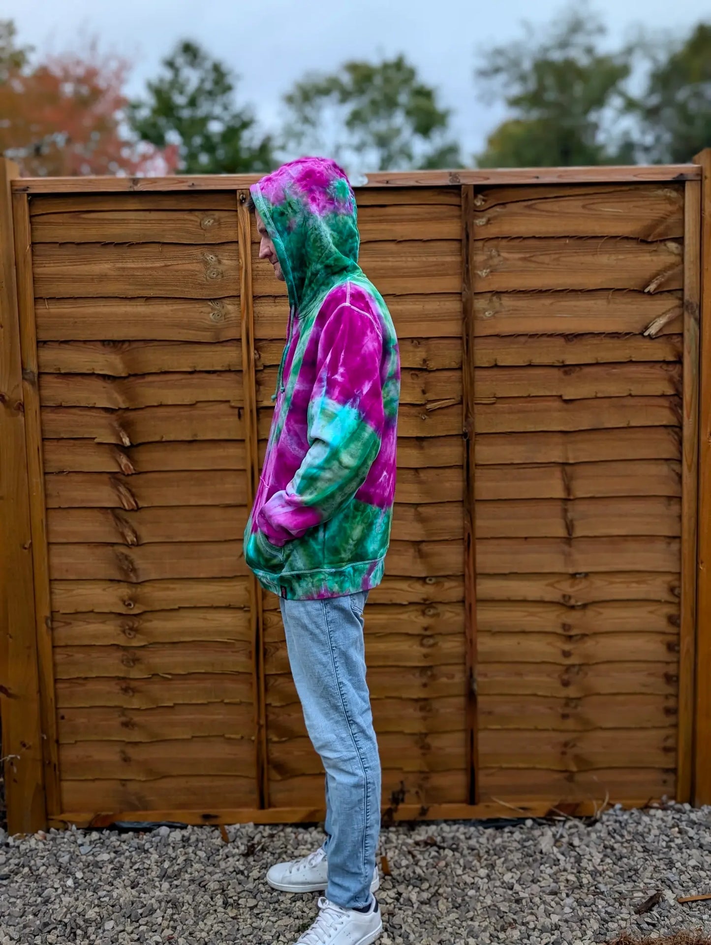 Galactic Dragon Organic Tie-Dye Hoodie/Sweatshirt | Handmade by SourThreadz