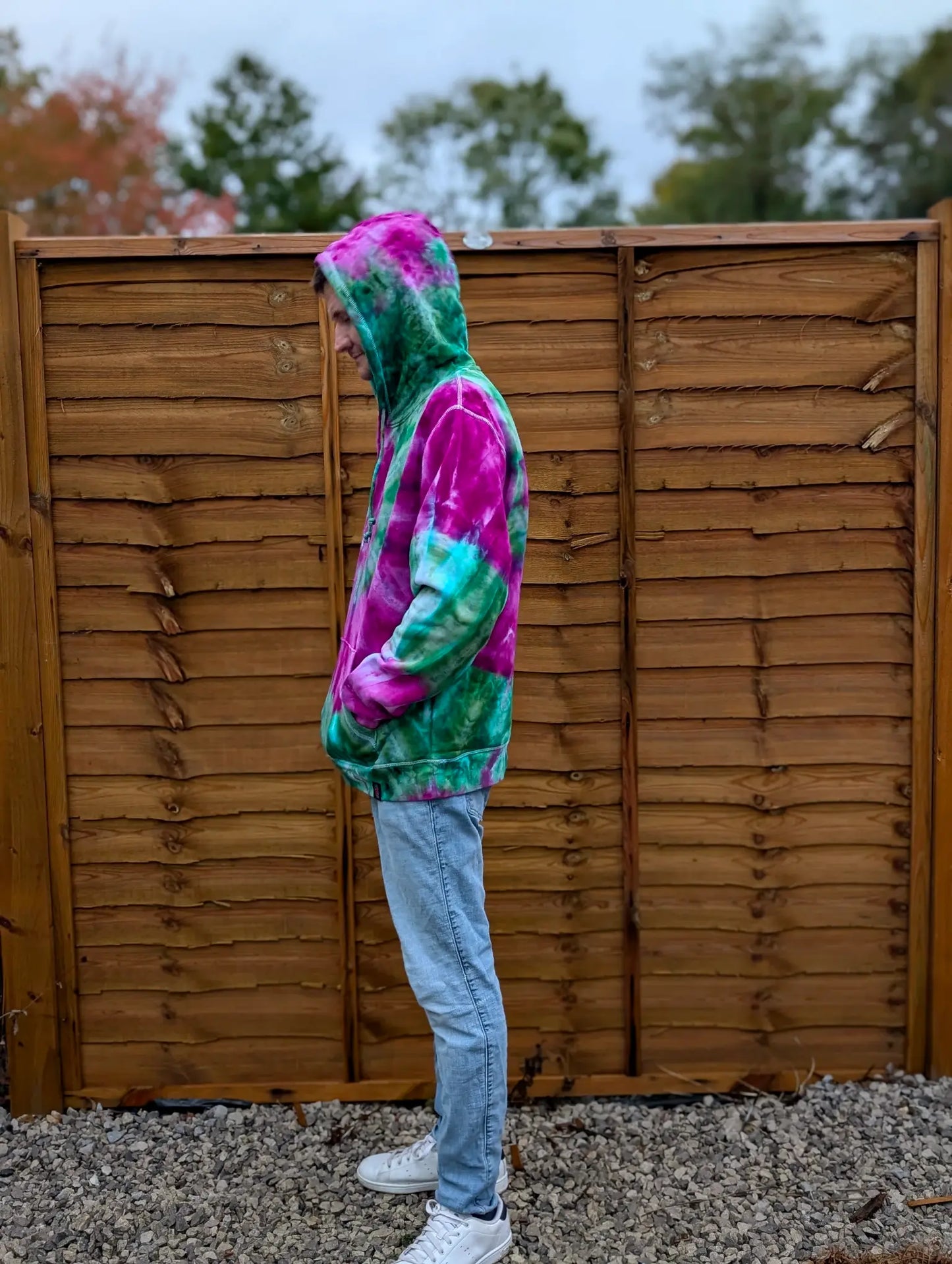 Galactic Dragon Organic Tie-Dye Hoodie/Sweatshirt | Handmade by SourThreadz
