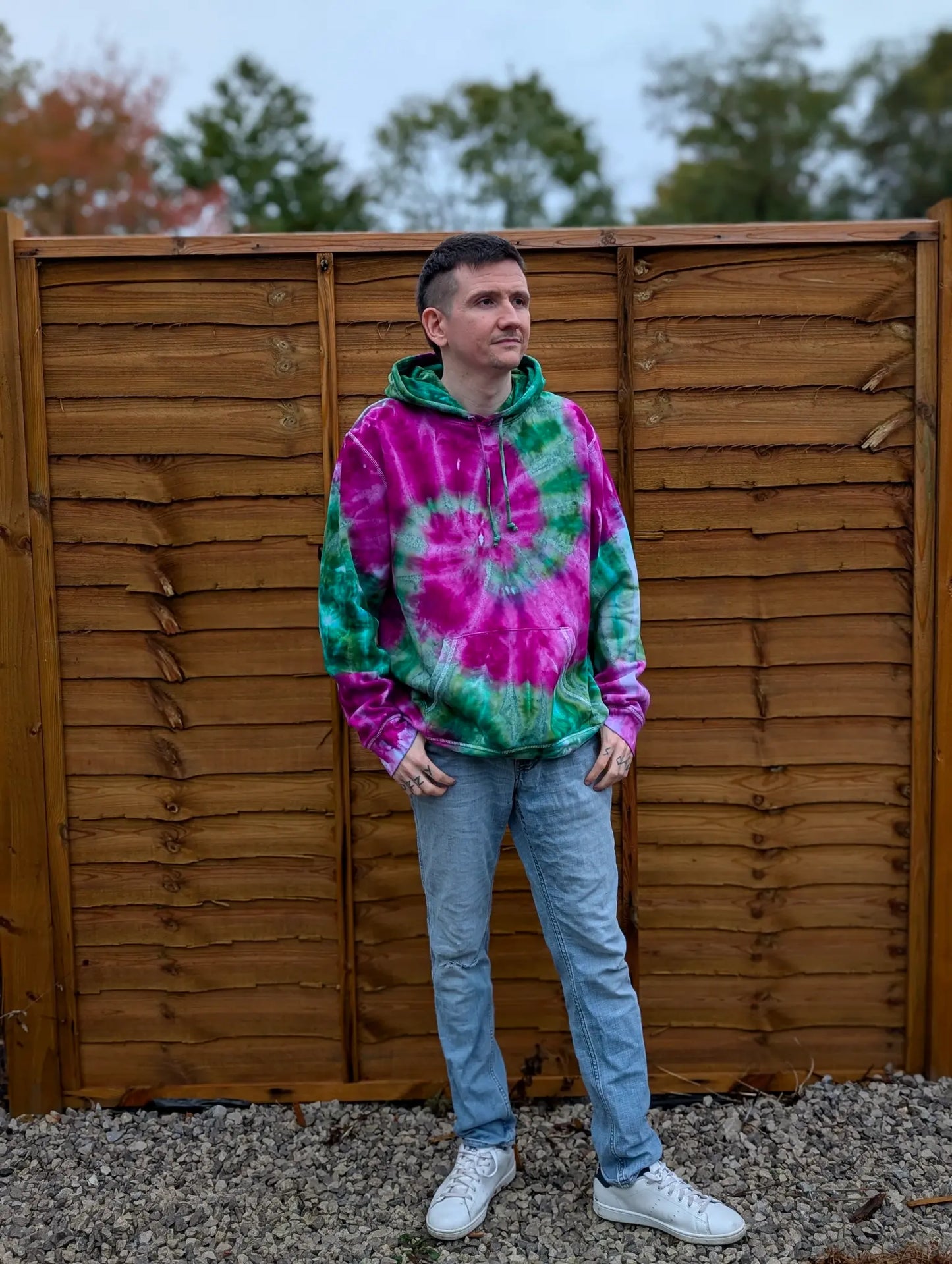 Galactic Dragon Organic Tie-Dye Hoodie/Sweatshirt | Handmade by SourThreadz