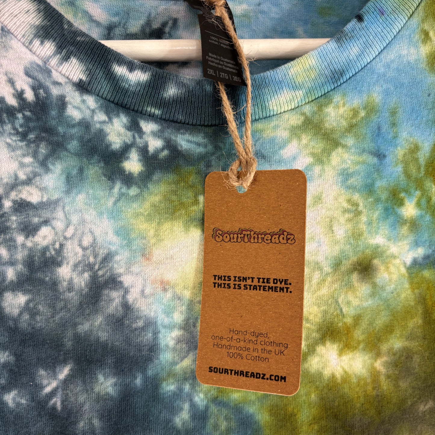 Men's Unisex XXL Tie-Dye T-shirt #027 - Eden Pulse Scrunch