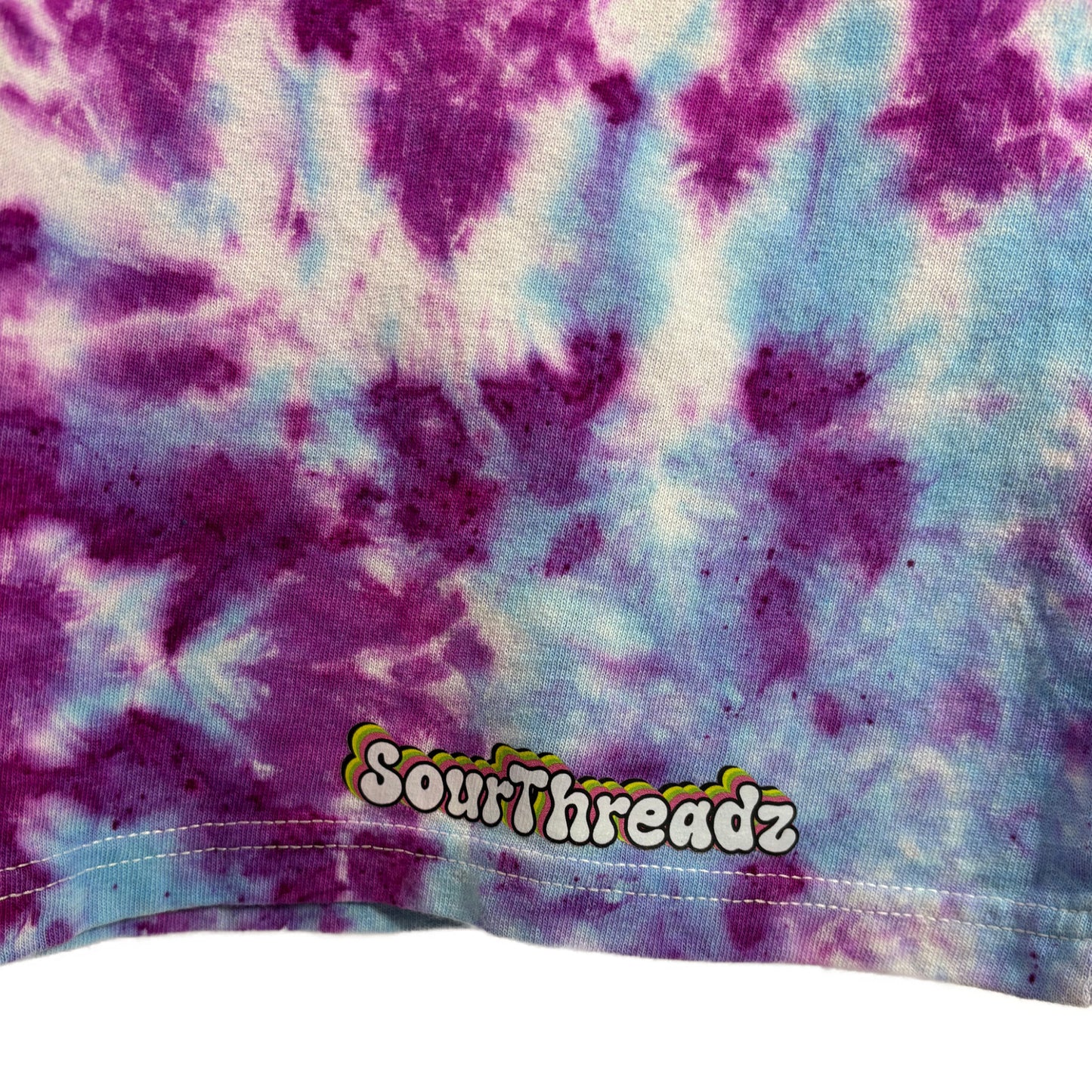Women's Large Tie-Dye T-shirt #006 - Glitch Candy Scrunch