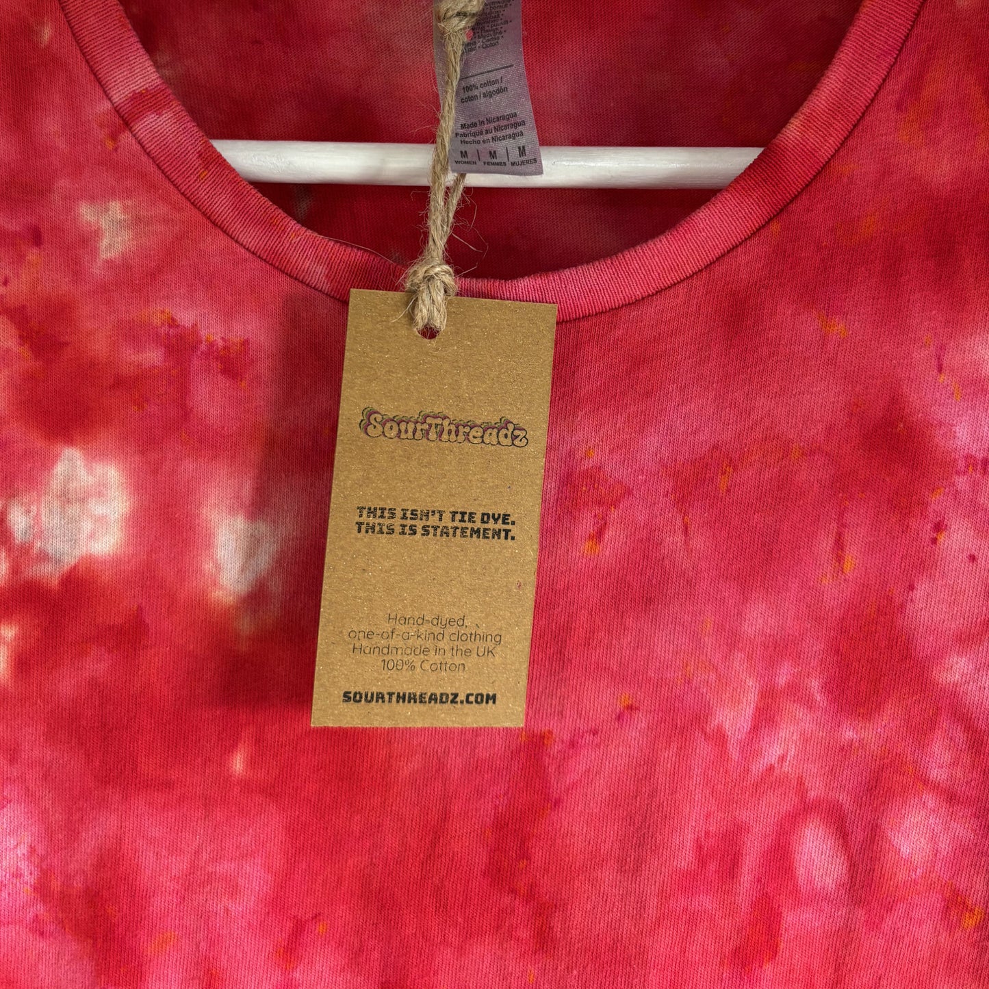 Blood Moon Drip Scrunch Tie-Dye T-shirt #004 Women's Medium Heavy Cotton