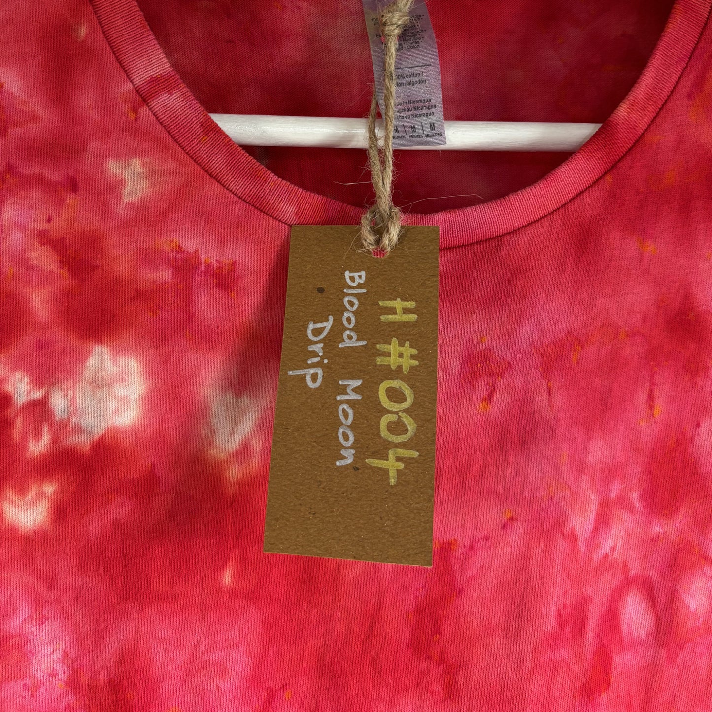 Blood Moon Drip Scrunch Tie-Dye T-shirt #004 Women's Medium Heavy Cotton