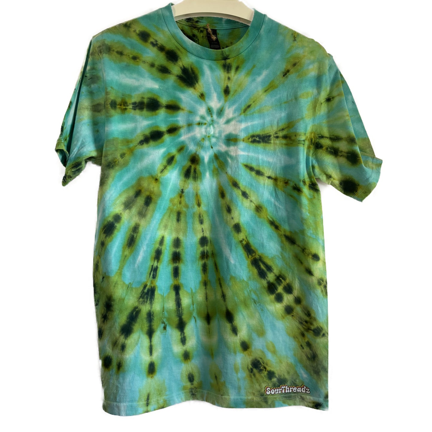 Ocean Mist Ice Spiral Tie-Dye T-shirt #030 Men's Unisex Medium Soft Cotton