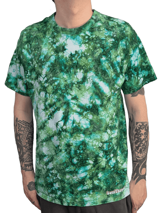 Green Camo Tie-Dye T-shirt - Men's Unisex Heavyweight - SourThreadz
