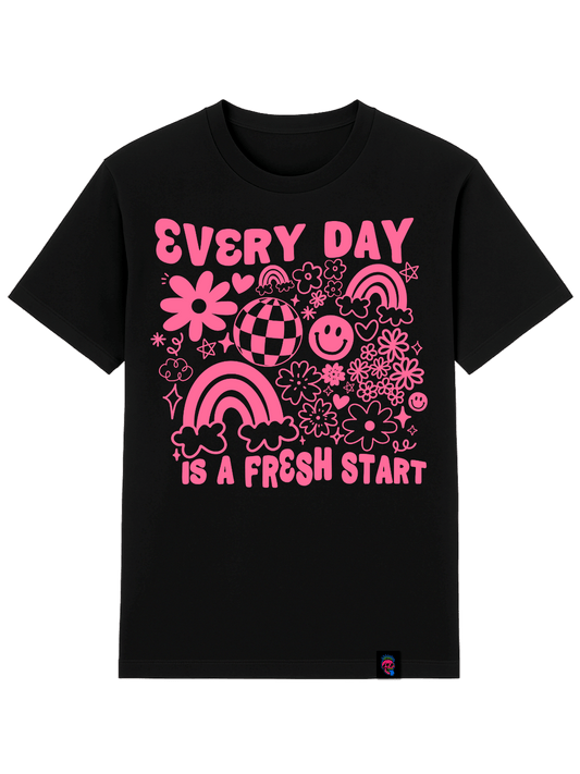 Fresh Start Everyday Graphic Tee - Softfeel Heavyweight Organic Cotton - SourThreadz Premium Drop