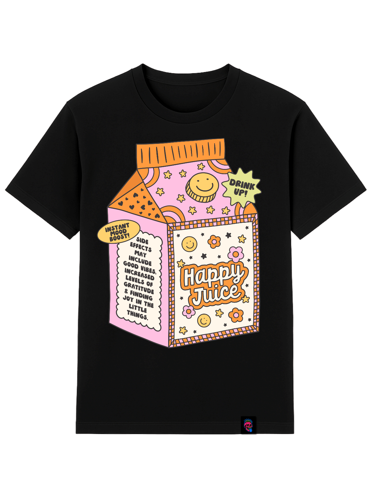 Happy Juice Graphic Tee - Softfeel Heavyweight Organic Cotton - SourThreadz Premium Drop
