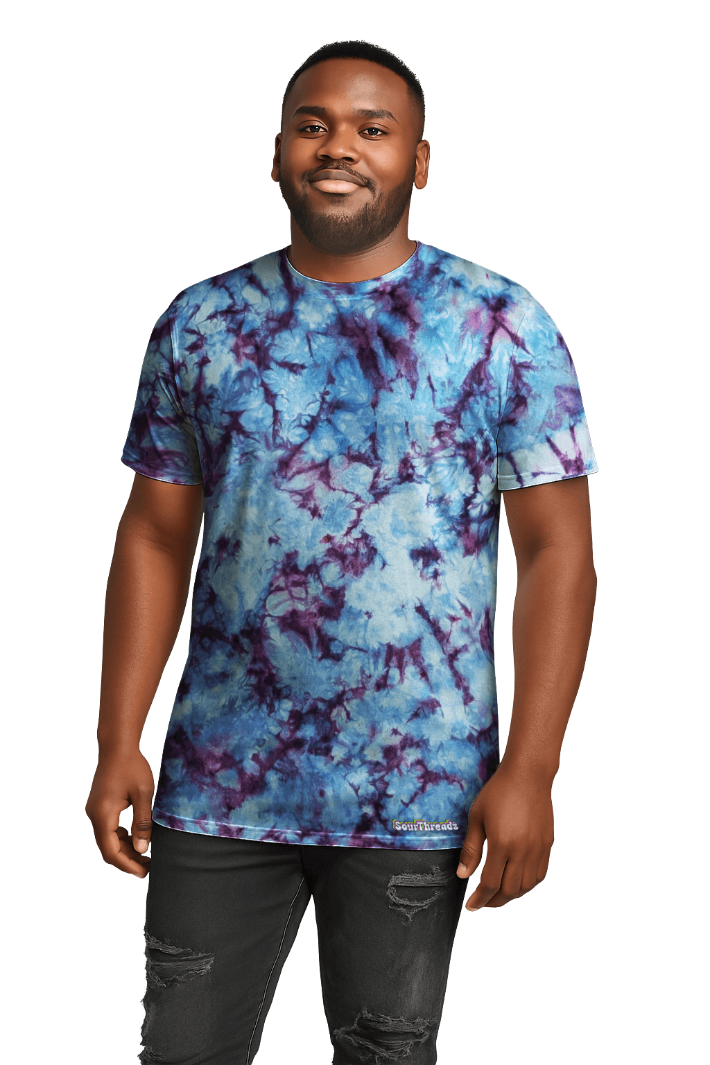Tie-Dye Men's T-Shirt - Purple Rain - Bold Dreamscape - SourThreadz