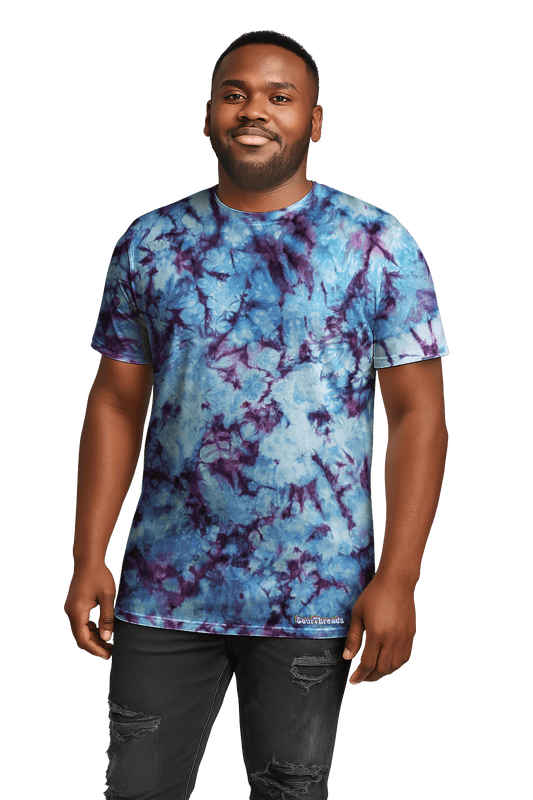 Tie-Dye Men's T-Shirt - Purple Rain - Bold Dreamscape - SourThreadz