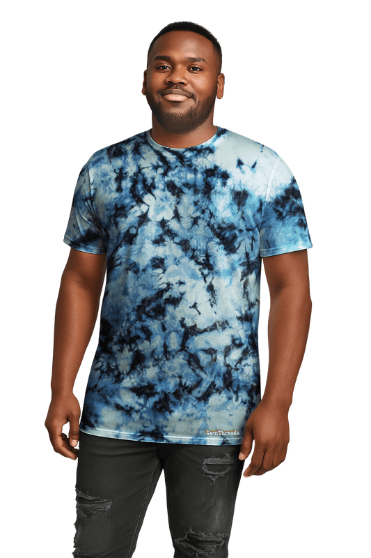 Tie-Dye Men’s T-Shirt - Blue Camo - Urban Style - SourThreadz