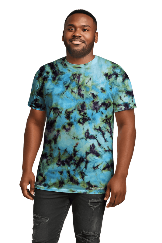 Tie-Dye Men’s T-Shirt - Blue Green Camo - Streetwear Essential - SourThreadz